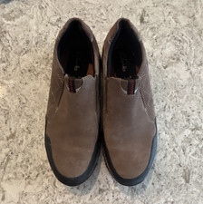Clarks Mens Size 9 Brown/Black Leather Slip-O...