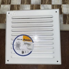 METAL Air Vent Grille Cover 195x195 (8x8") WHITE Ventilation Grill Cover