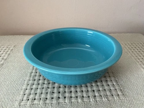Vintage Fiesta 8.5” Turquoise Serving Bowl/Nappy 1939-1969 Homer Laughlin USA