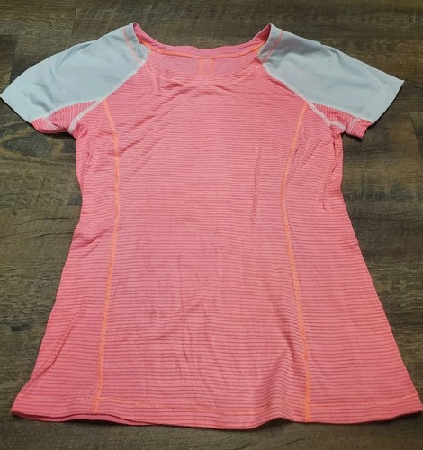 Lululemon Shirt Women's Size 6* Turn It Up Tee Pop Orange Dune Short Sleeve Run