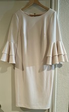 Calvin Klein Pale Pink 3/4 Bell Sleeve Boat Neck Sheath Dress Size 6