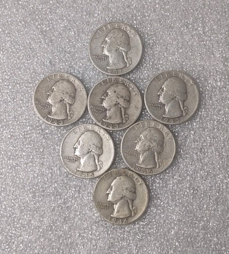 Silber Washington Viertel Lot 7 - 1941, 1943, 1945, 1946