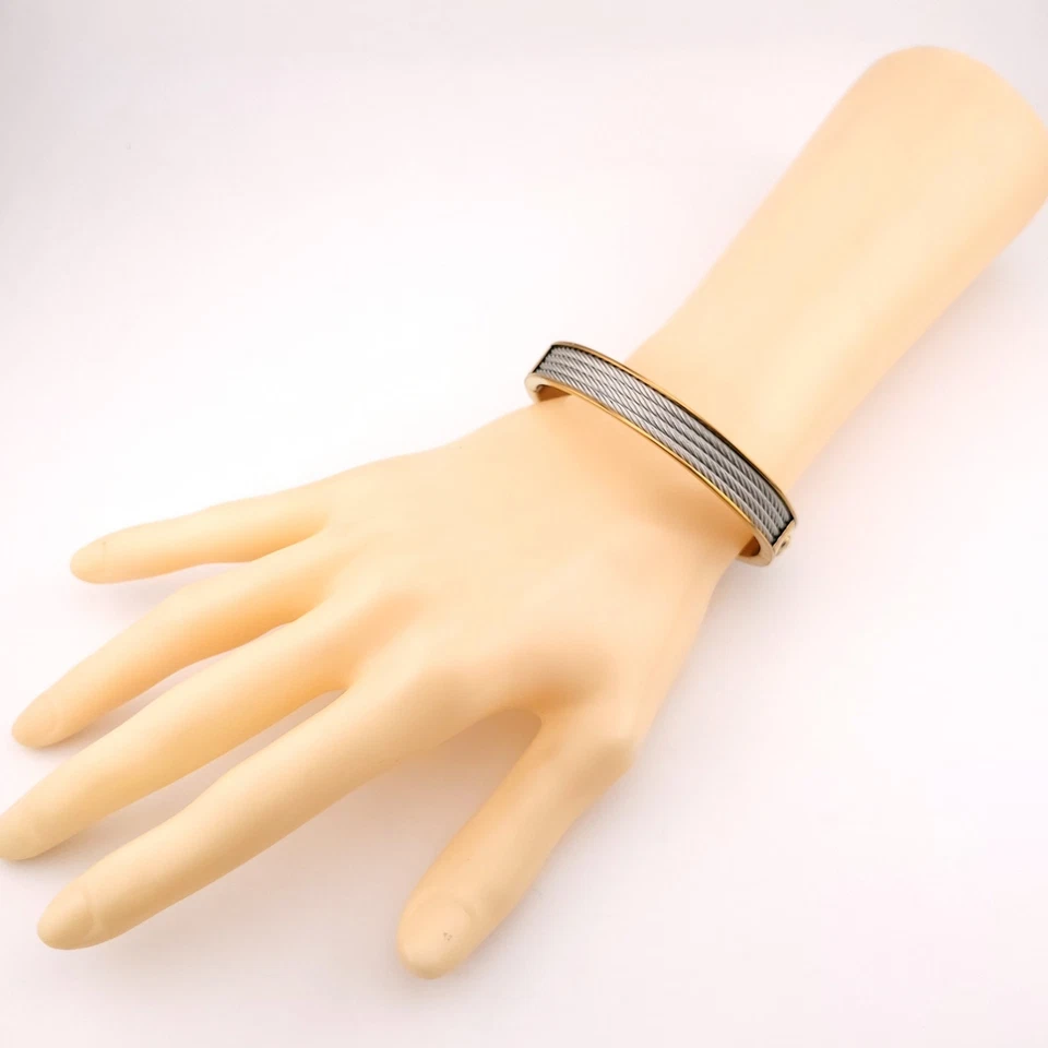 NUEVO Brazalete Philippe Charriol Forever Plata Oro Rosa Acero Pulsera Grande Foto 2 de 4