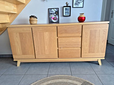 buffet style scandinave chene clair L 180 cm h 85 cm