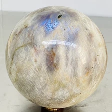 Natural Gray moonstone sphere quartz Crystal ball Healing 3440G