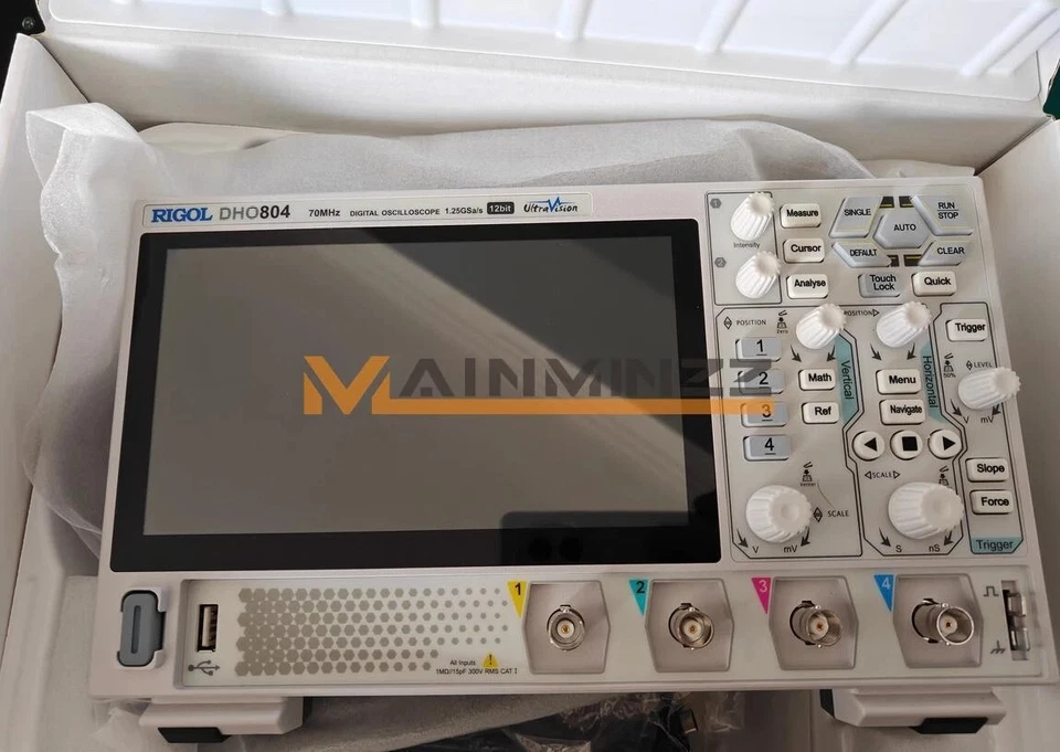 RIGOL DHO804 70MHz 4-Channel 12Bit Portable High Resolution Digital Oscilloscope - Image 2 of 4