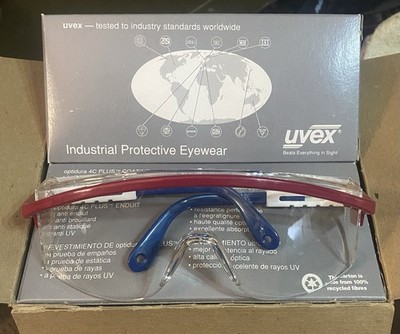 NEW Case 10 UVEX Astrospec 3000 Patriot Clear Lens Safety Glasses Made in USA