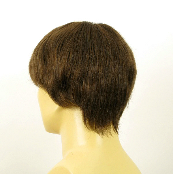 Perruque Homme 100% Cheveux Naturels Châtain Clair - Taille Moyenne - Réf. ALAIN 8 - Neuf Avec étiquettes