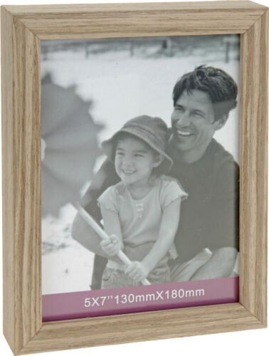 5" x 7" Ramka na zdjęcia Obrobiona drewniana Mdf Naturalny kolor Portret Krajobraz - Zdjęcie 1 z 6