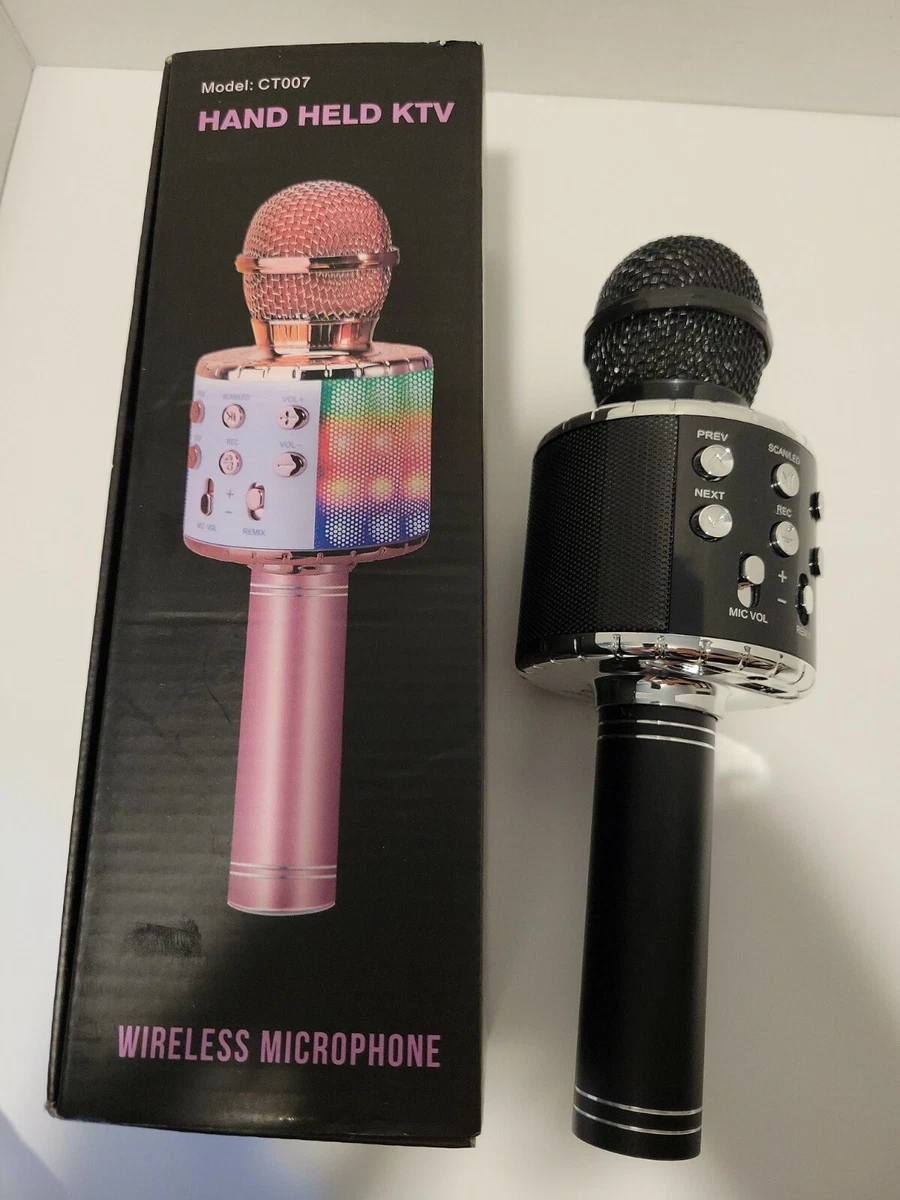 BONAOK Wireless Bluetooth Karaoke Microphone,3-in-1 Portable