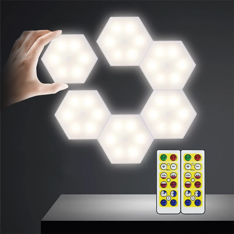 LED Quantum lamp Hexagonal Touch Sensor Switch Panel Light Creative Home Decor
