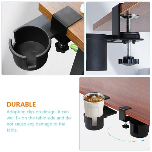 Deskside Water Cup Holder Table Clip Clamp on Drinks Elderly Office - Picture 11 of 12