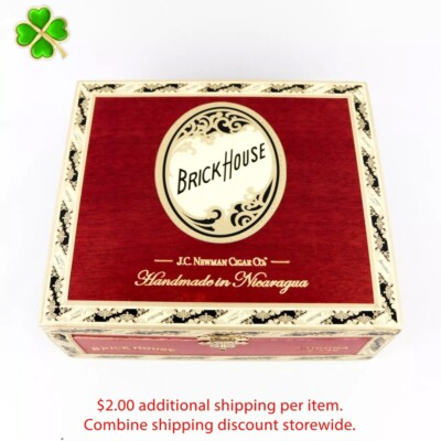 #ad Brick House Corona Empty Wood Cigar Box 7quot; x 6quot; x 2.5quot; $5.00