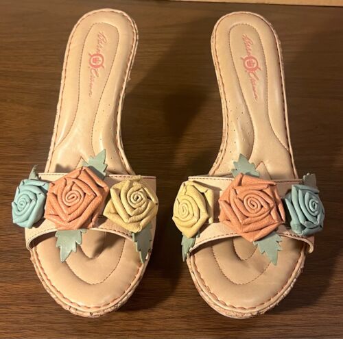 Sandalias de cuña Born Crown combo floreciente/rosa (W51894) para mujer talla 11 M con caja - Imagen 2 de 9