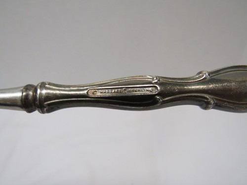 WALLACE Sterling Silver Handle SCARBOROUGH Table Serving Spoon 8.25" - Picture 6 of 7