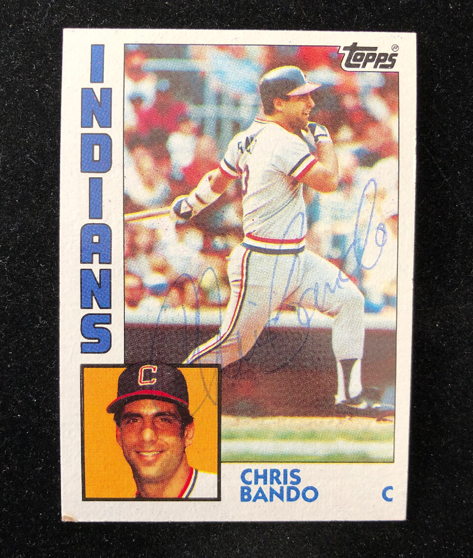 CHRIS BANDO 1983 TOPPS AUTOGRAPHED SIGNED AUTO BASEBALL CARD 431