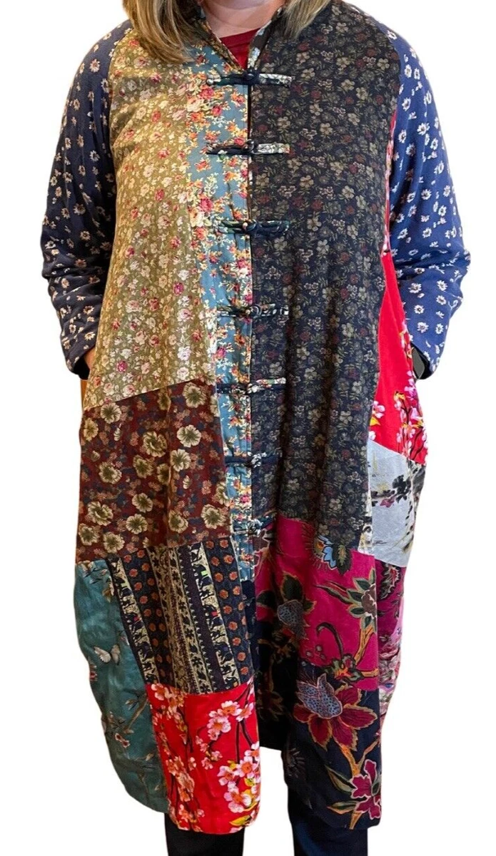 Patchwork outlet coat womens