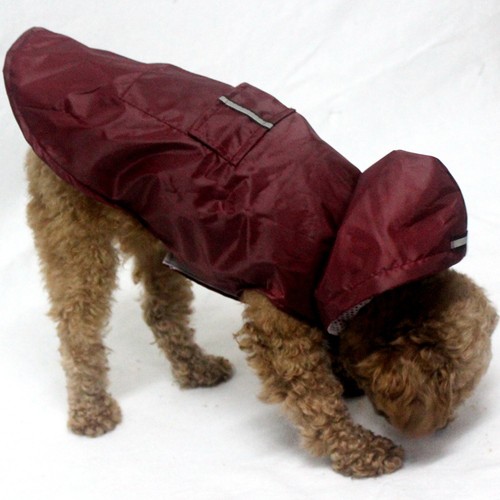 Waterproof Dog Raincoat Reflective Hoodie Rain Wear Jacket for Large Dogs & Hole - Picture 10 of 14