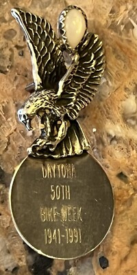 1941-1991 50th Daytona Harley Davidson bike week sterling pin | eBay
