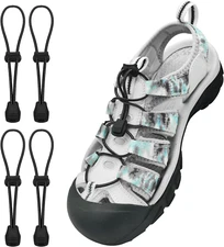 2 Pairs Elastic No Tie Shoe Laces Replacement Laces for Keen Sandal, round No Ti