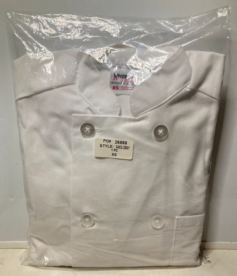 Uncommon Threads Classic 0402 Unisex XS White Long Sleeve Chef Coat w/ Pockets - Image 3 of 4