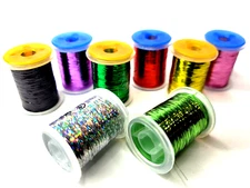FLY TYING TINSEL - 8 COLORS - 0.3mm - 150 yds. - Flat Mylar - Fly Tying Material