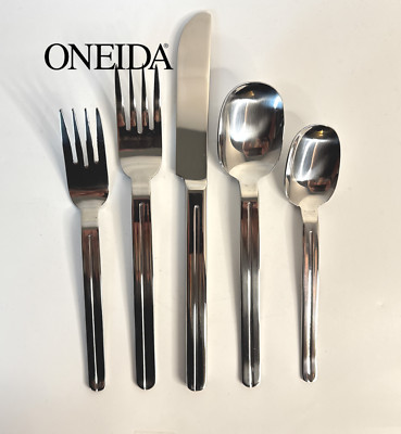 Oneida Contempo Stainless Steel Flatware 34pc Set Service for 6 + 4pc Hostess