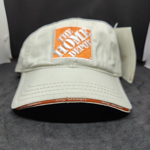 The Home Depot NASCAR Mütze Kappe hellbraun #20 NASCAR verstellbarer Riemen hinten Baseball neu - Bild 4 von 15