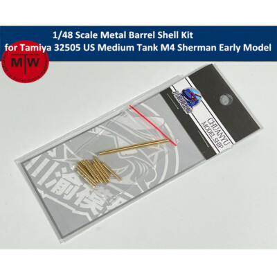 M48 Sherman Shell 1/48 Metal Barrel Shell for Tamiya 32505 US Medium Tank M4 Sherman ...
