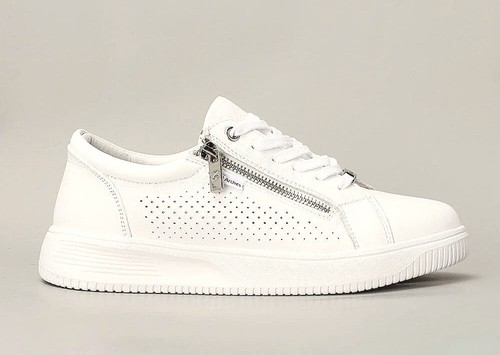 Le Sansa Naked Arches Leather Zip Lace Arch Support Shoe Noble 2 White Tan Black - Picture 8 of 14
