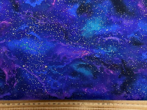 Timeless Treasures Cosmos Cotton Fabric by 1/4 Metre* Moon Sun Star Metallic - Picture 18 of 19