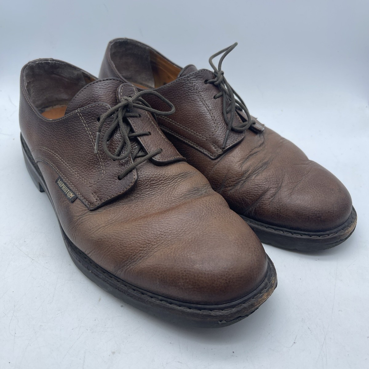 Mephisto Men\'s Brown Pebble Grain Leather Oxford Dress Shoes Size 9 Classic Marlon | Mephisto USA main image 2