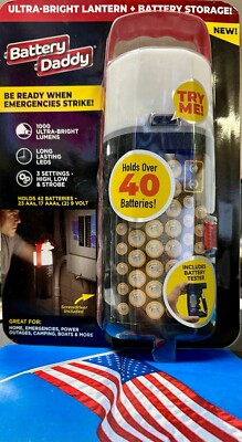 BATTERY DADDY UTRABRIGHT LANTERN AND BATTERY STORAGE CASE-READY WHEN YOU NEED IT