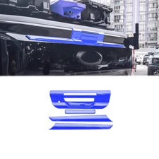 Trunk Tailgate Door Bowl Cover Trim For Ford Ranger 2023-2024 Blue Carbon Fiber