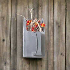 Primitive/Farmhouse Small Berry Rake Wall Hanger in Weathered Zinc Tin