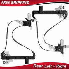 Pair Rear Power Window Regulator w/ Motor For Chevy Tahoe GMC Yukon 2000-2006
