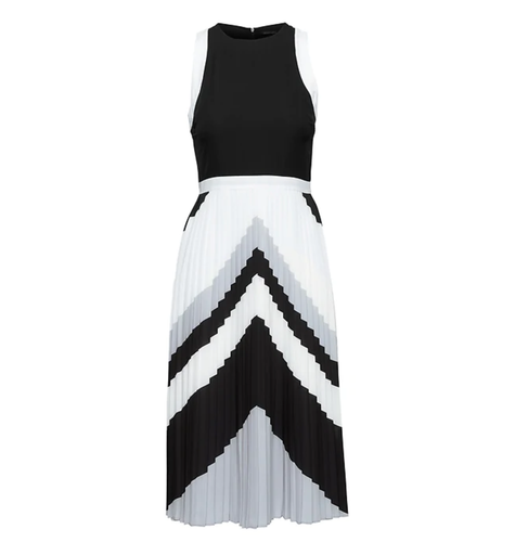 Banana Republic Chevron Pleated Midi 