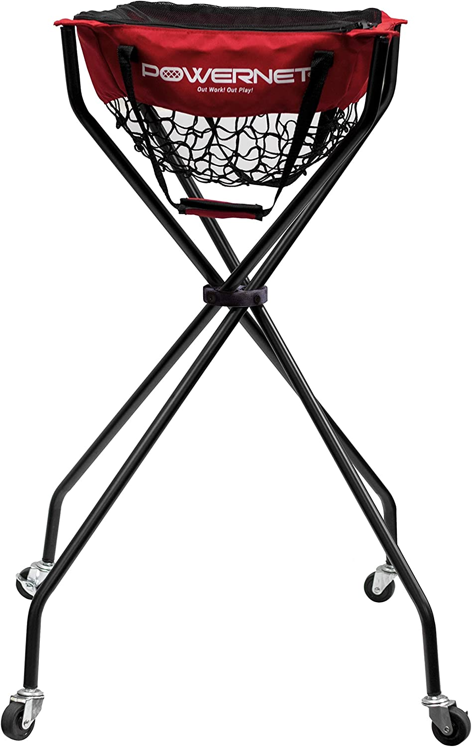 Wheeled Court Caddy | 4-Wheeled Practice Ball Caddy | Portable Cart Design | Ten