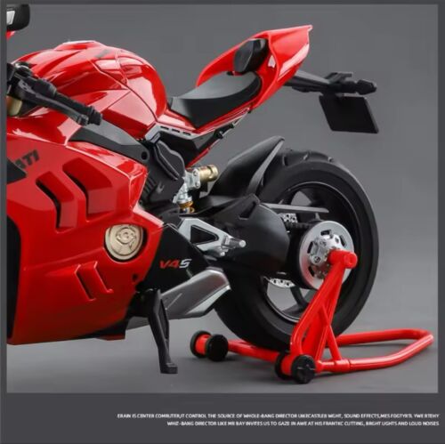 1:9 Ducati Panigale V4S Alloy Diecast Motorcycle Model Motorbike Sound and Light - Picture 3 of 7