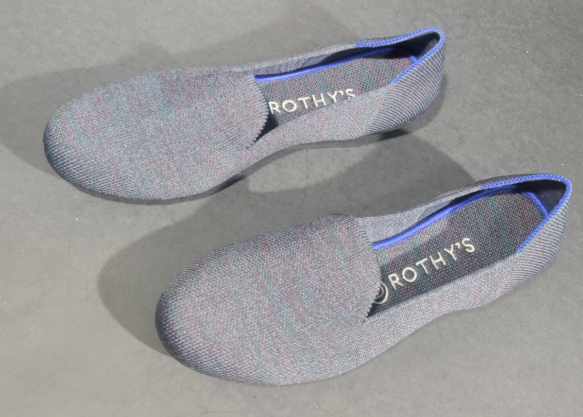 Rothy\'s Retired The Loafers Navy Heather Knit Slip-On Loafers Size 8 Rothy main image 4