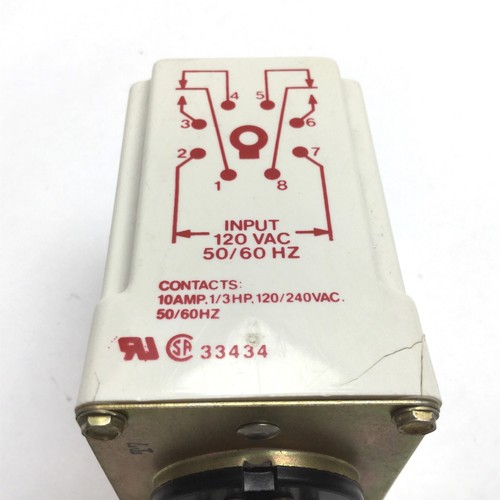 Dayton 6X603C Solid State Time Delay Relay, Range: 0.1-10sec, Input: 120VAC - Bild 3 von 5