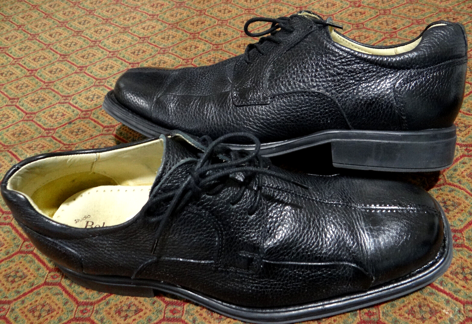 SAOLA Scarpe Oxford BELVEDERE (Studio Belvedere) Bay Bridge in pelle nera taglia 10 D