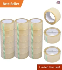 Quality Clear Packing Tape - 18 Rolls, 1.88" x 60 Yards, Lightweight & Durable