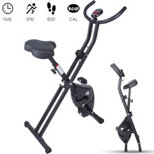 Image of Foldable Exercise Bike Cardio-Training Indoor Bicycle Fitness Workout Trainer