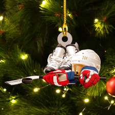 Hockey - Custom Shaped Ornament - christmas gift