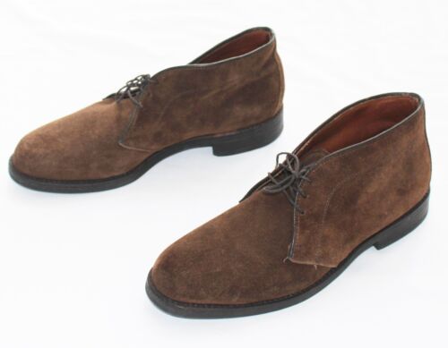 ALLEN EDMONDS Malvern Chukka SUEDE Ankle Boots Lace Up Men's US 9.5 Oak Brown - Picture 1 of 7