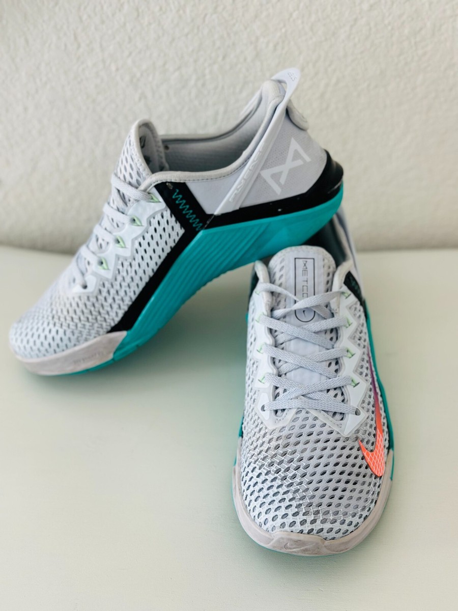 Size 6.5 - Nike Metcon 6 FlyEase Grey Oracle Aqua for sale online
