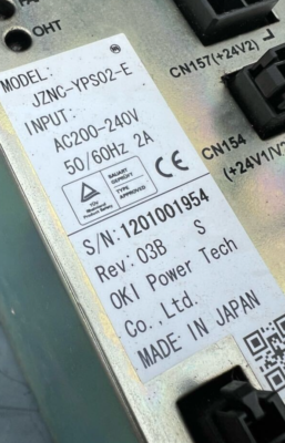 電源ユニット YASKAWA JZNC-YPS02-E Power Supply Unit YASKAWA JZNC-YPS02-E Power Supply Unit Removed From The Working