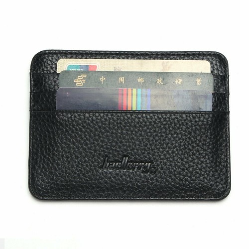 Leather Multi Card Organizer Wallet Credit Card Holder Thin Wallet Zipper Pocket - Picture 18 of 19