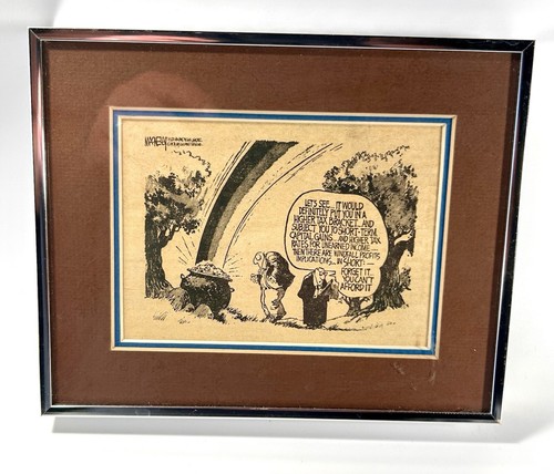 VINTAGE Jeff MacNelly IRS Accounting Taxes Politics Comic Strip Pro Custom Frame